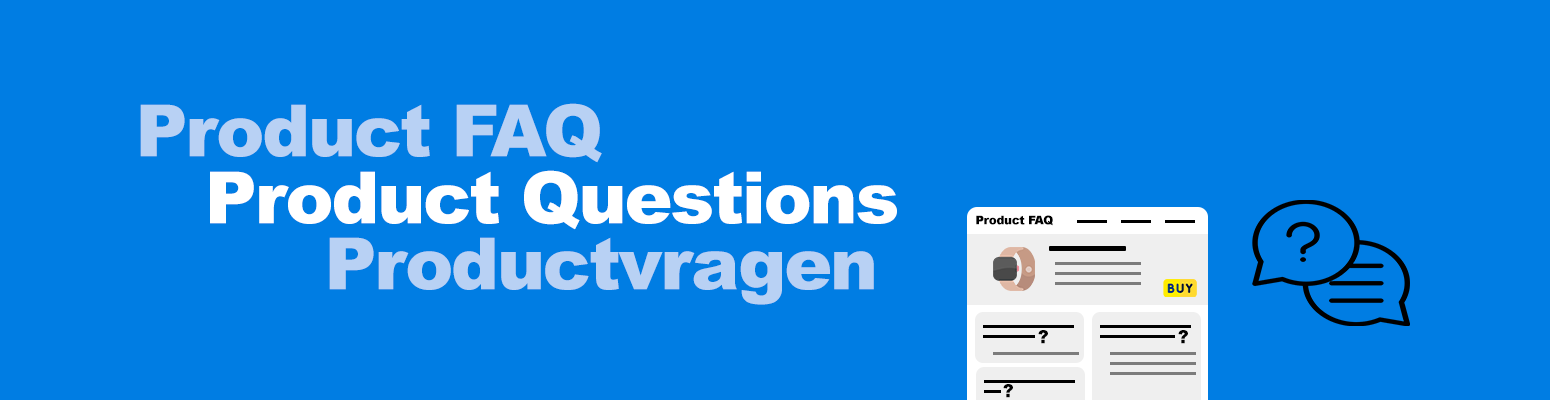 Product Questions, product FAQ en productvragen banner