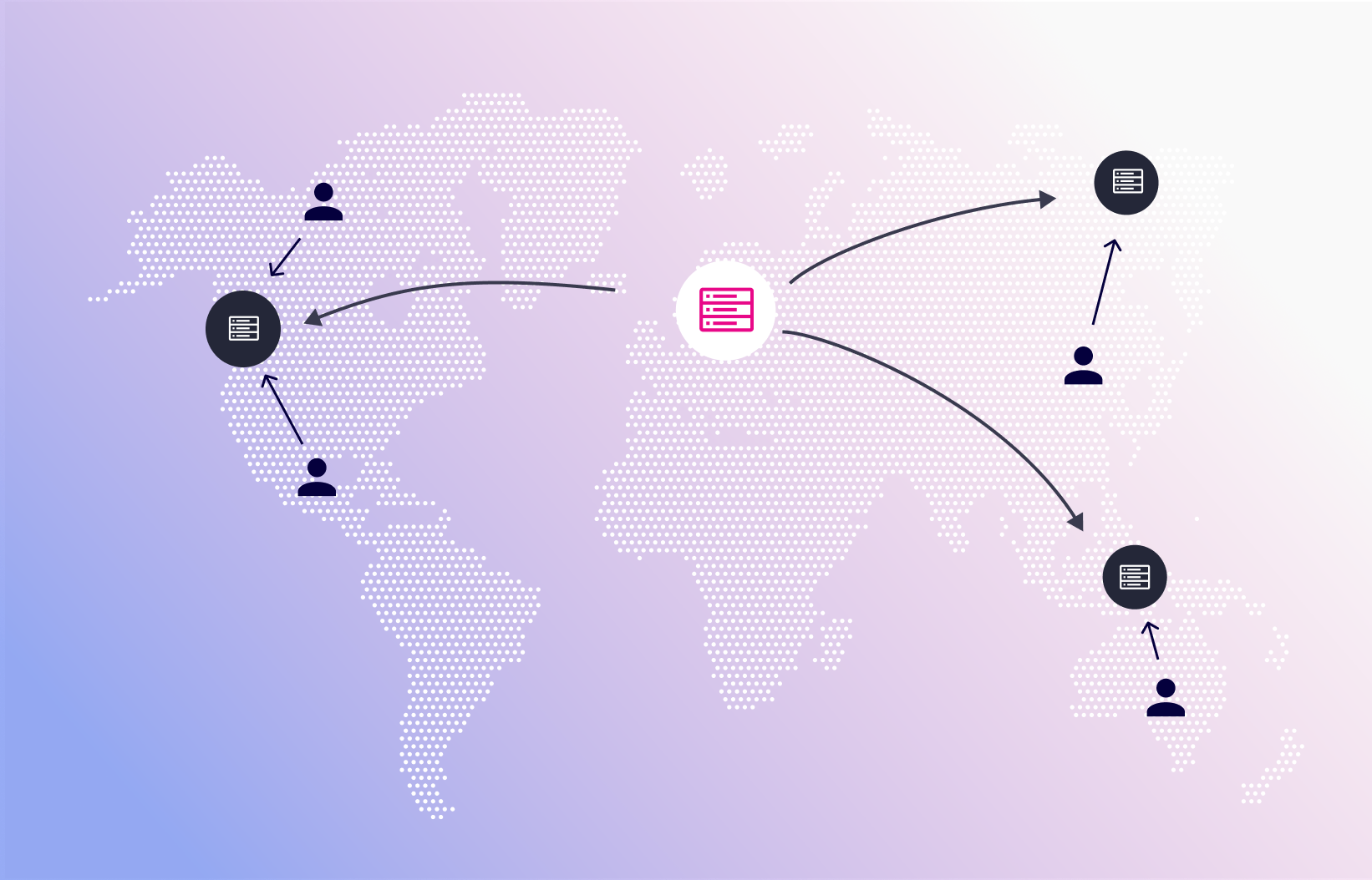 Wereldkaart met content delivery network (CDN) uitleg